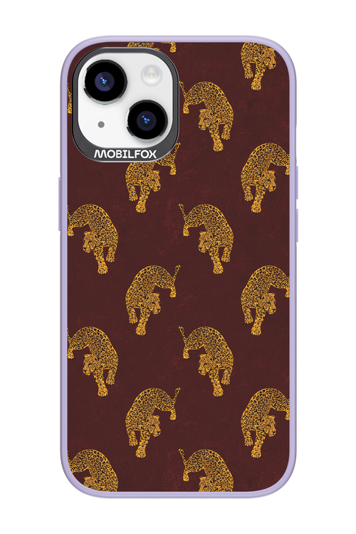 Burgundy Leopard Pattern - Apple iPhone 14