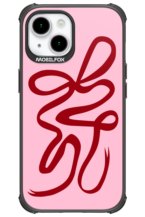 Burgundy Bow - Apple iPhone 15