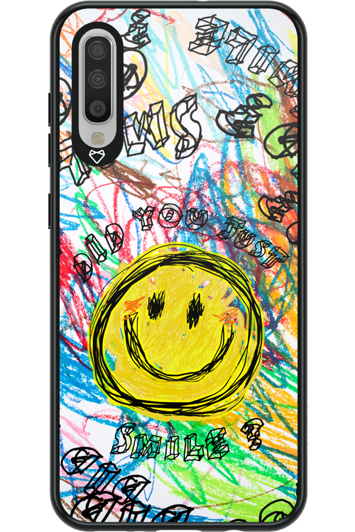 Crayon Smiley Colorful - Samsung Galaxy A70