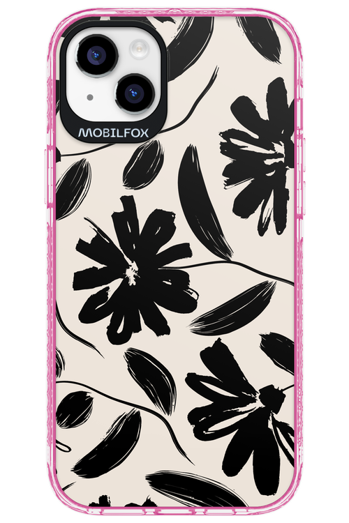 Monochrome Flowerss - Apple iPhone 14 Plus