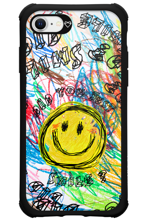 Crayon Smiley Colorful - Apple iPhone 7