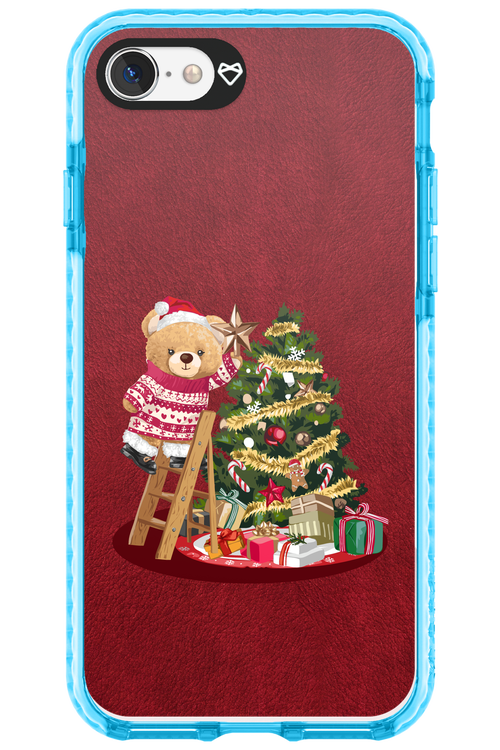Christmas Bear (Burgundy) - Apple iPhone SE 2020