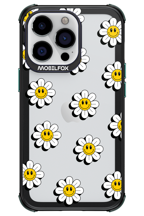 Smiley Flowers Transparent - Apple iPhone 13 Pro