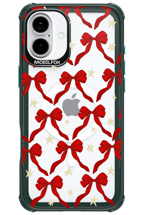 Bow & Stars (Transparent) - Apple iPhone 16 Plus