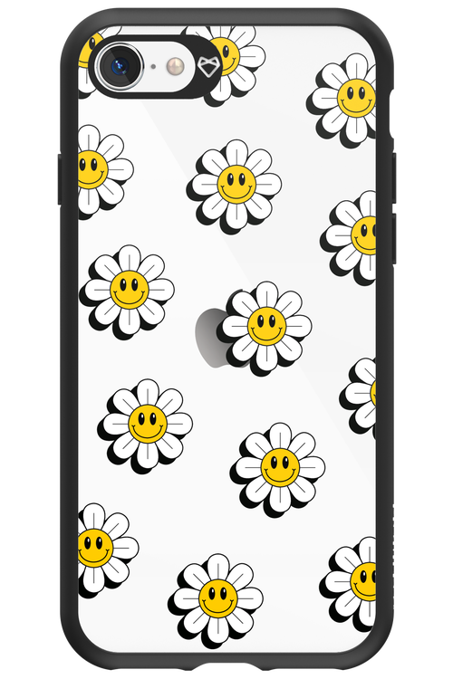 Smiley Flowers Transparent - Apple iPhone SE 2020