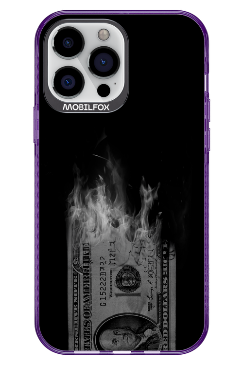 Money Burn B&W - Apple iPhone 13 Pro Max