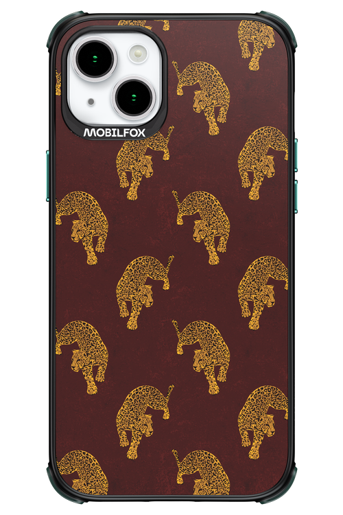 Burgundy Leopard Pattern - Apple iPhone 15 Plus