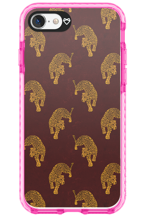 Burgundy Leopard Pattern - Apple iPhone SE 2020