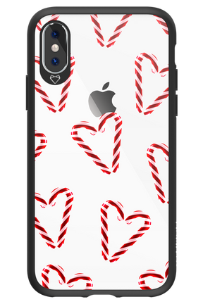 Candy Cane Hearts - Apple iPhone XS