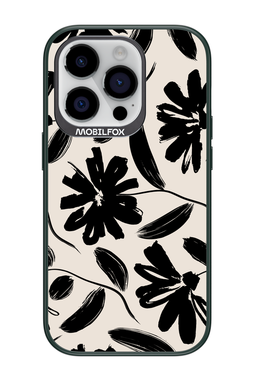 Monochrome Flowerss 2.0 - Apple iPhone 14 Pro