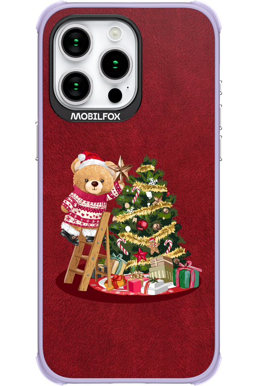 Christmas Bear (Burgundy) - Apple iPhone 15 Pro Max