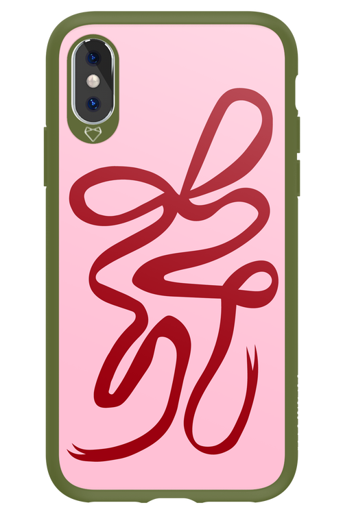 Burgundy Bow - Apple iPhone XS