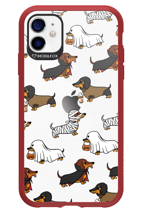 Scary Dachshund (Transparent) - Apple iPhone 11