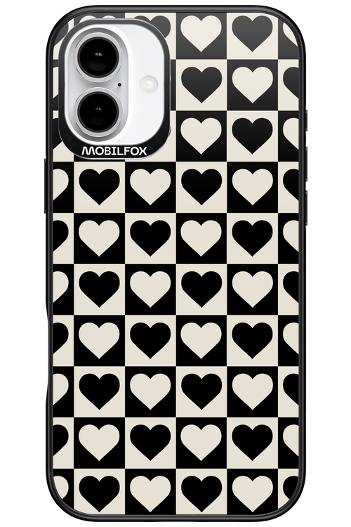 Checkered Heart - Apple iPhone 16 Plus