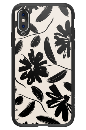 Monochrome Flowerss 2.0 - Apple iPhone X