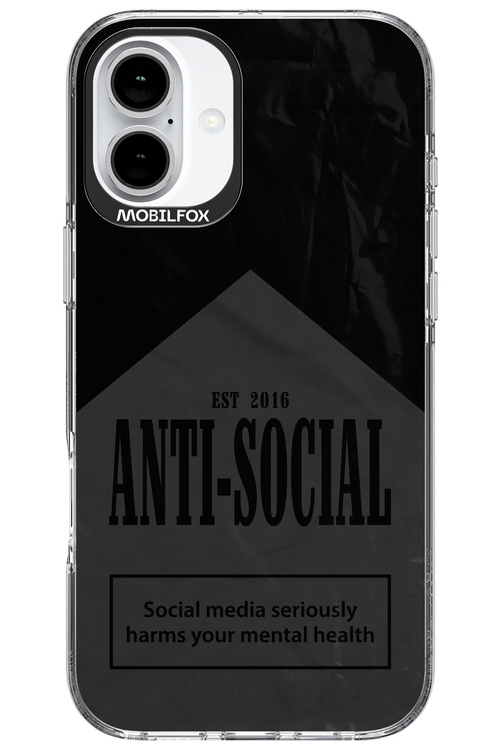 ANTI-SOCIAL (BLVCK) 2.0 - Apple iPhone 16 Plus