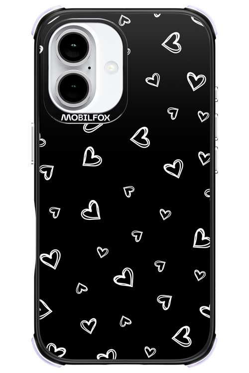Monochrome Hearts 2.0 - Apple iPhone 16