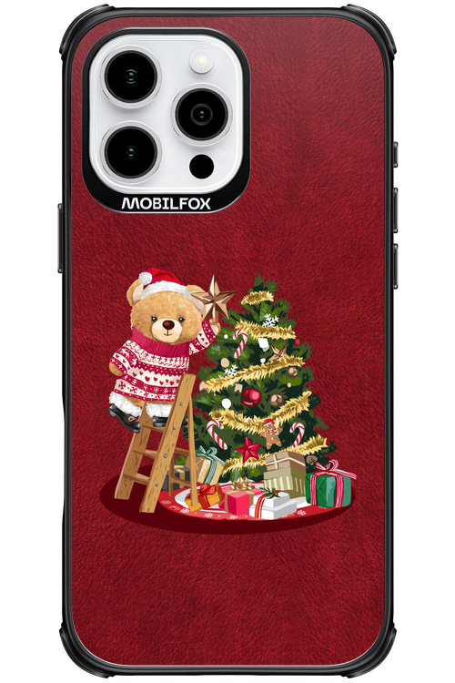 Christmas Bear (Burgundy) - Apple iPhone 16 Pro Max