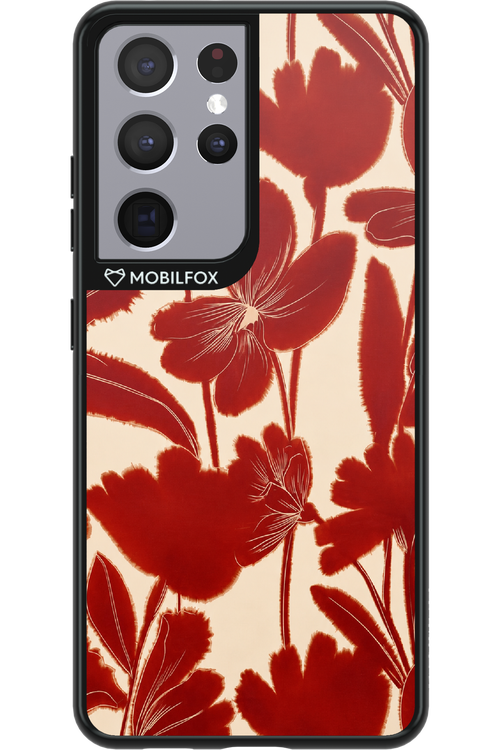 Burgundy Flowers 2.0 - Samsung Galaxy S21 Ultra