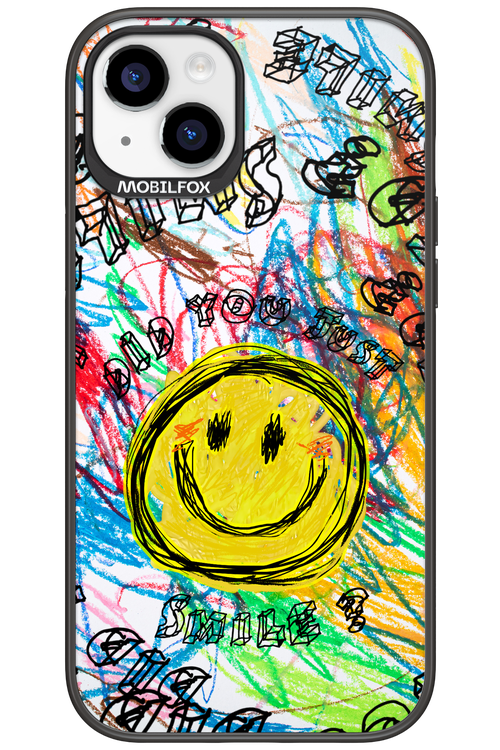 Crayon Smiley Colorful - Apple iPhone 15 Plus