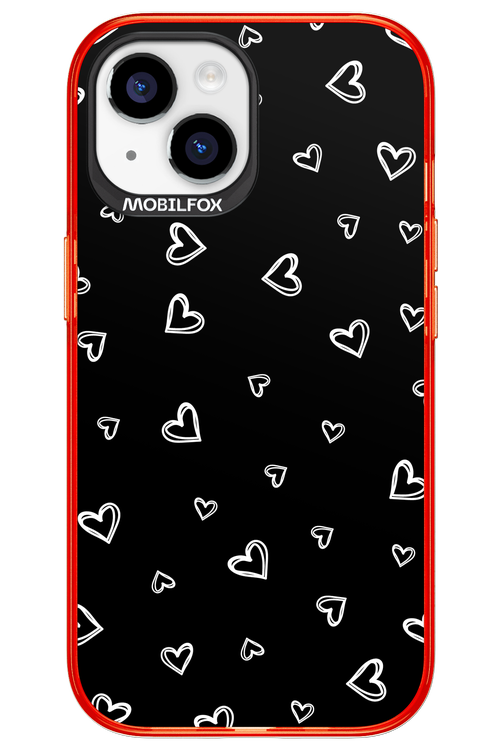 Monochrome Hearts 2.0 - Apple iPhone 15