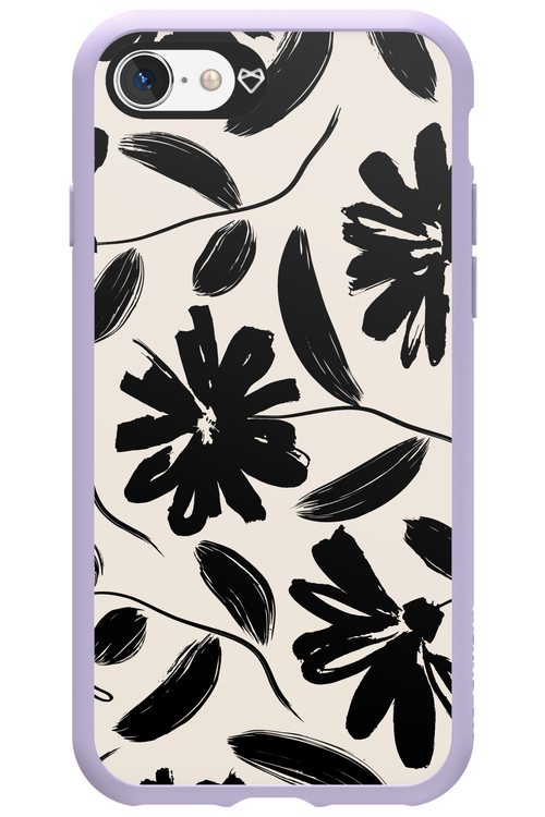 Monochrome Flowerss - Apple iPhone SE 2020