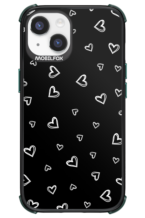 Monochrome Hearts 2.0 - Apple iPhone 14