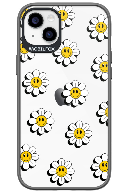 Smiley Flowers Transparent - Apple iPhone 14 Plus