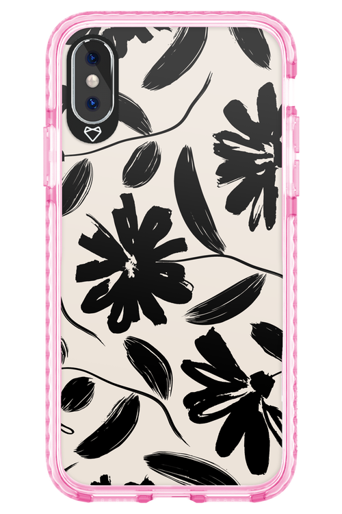 Monochrome Flowerss 2.0 - Apple iPhone XS