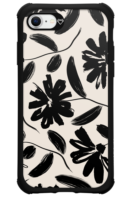 Monochrome Flowerss 2.0 - Apple iPhone 8