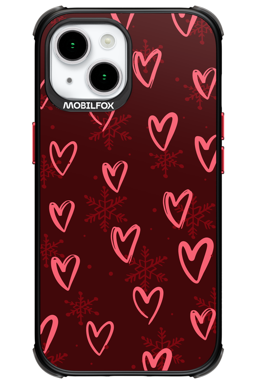 Christmas Hearts - Apple iPhone 15
