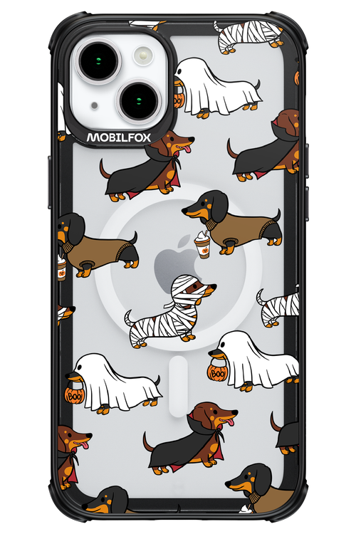 Scary Dachshund (Transparent) - Apple iPhone 15 Plus
