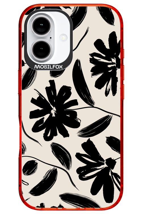 Monochrome Flowerss - Apple iPhone 16
