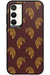 Burgundy Leopard Pattern - Samsung Galaxy S23 Plus