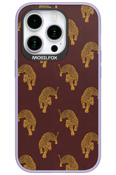 Burgundy Leopard Pattern - Apple iPhone 15 Pro