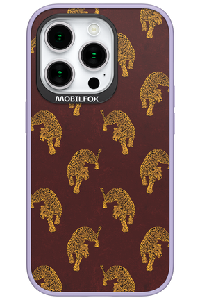 Burgundy Leopard Pattern - Apple iPhone 15 Pro