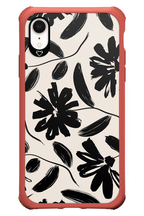 Monochrome Flowerss 2.0 - Apple iPhone XR