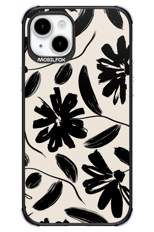 Monochrome Flowerss - Apple iPhone 15 Plus