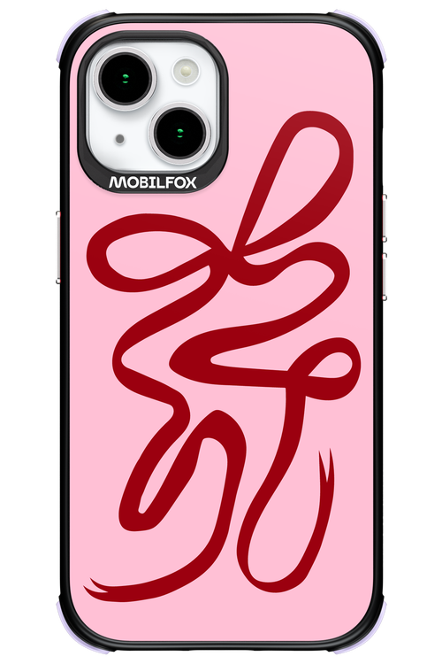 Burgundy Bow - Apple iPhone 15