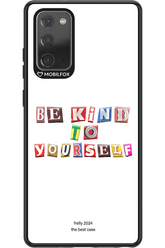 Be Kind To Yourself White - Samsung Galaxy Note 20