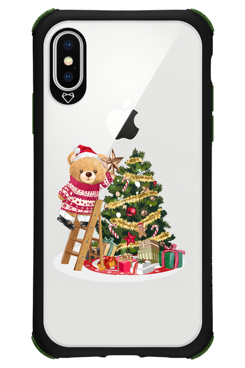 Christmas Bear (Transparent) - Apple iPhone XS