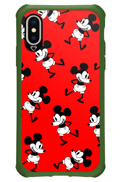 Iconic Mouse (red pattern) - Apple iPhone XS