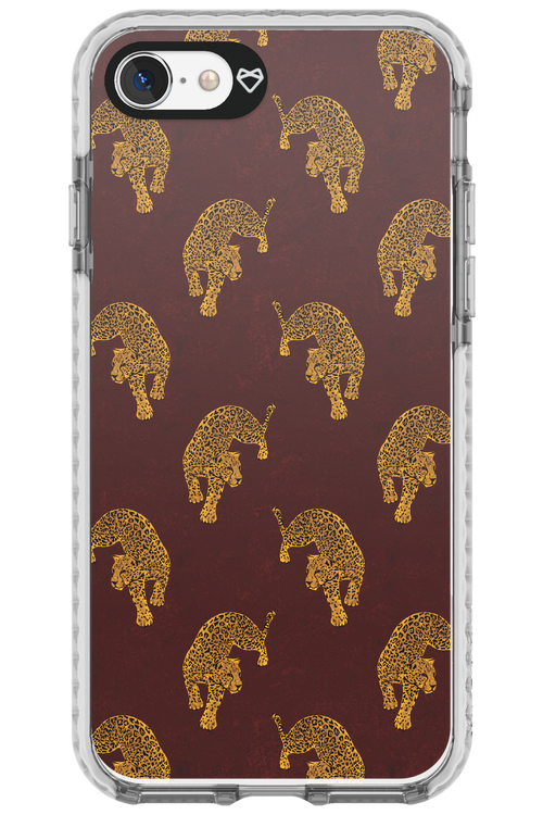 Burgundy Leopard Pattern - Apple iPhone 8