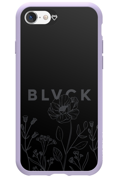 Black Flowers - Apple iPhone SE 2020