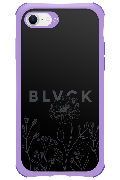 Black Flowers - Apple iPhone 8