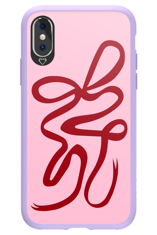 Burgundy Bow - Apple iPhone XS