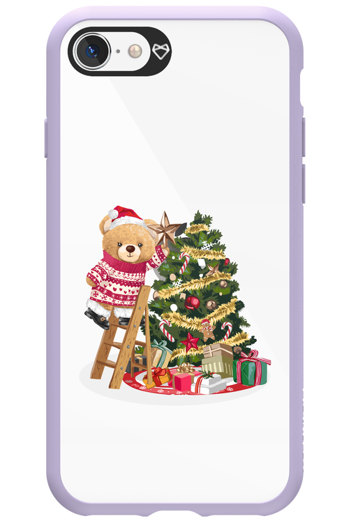 Christmas Bear (Transparent) - Apple iPhone SE 2020