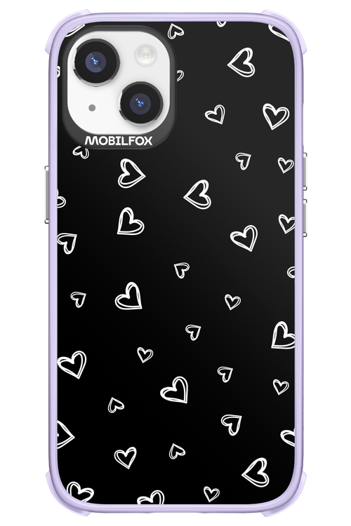 Monochrome Hearts 2.0 - Apple iPhone 14