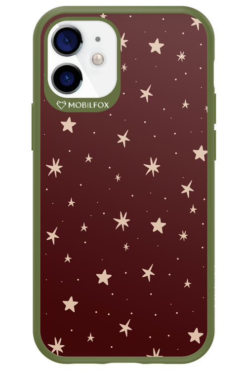 Burgundy Stars - Apple iPhone 12 Mini