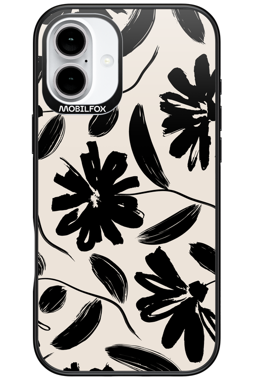 Monochrome Flowerss 2.0 - Apple iPhone 16 Plus
